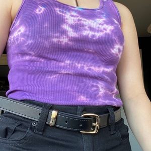 Purple tie dye tank